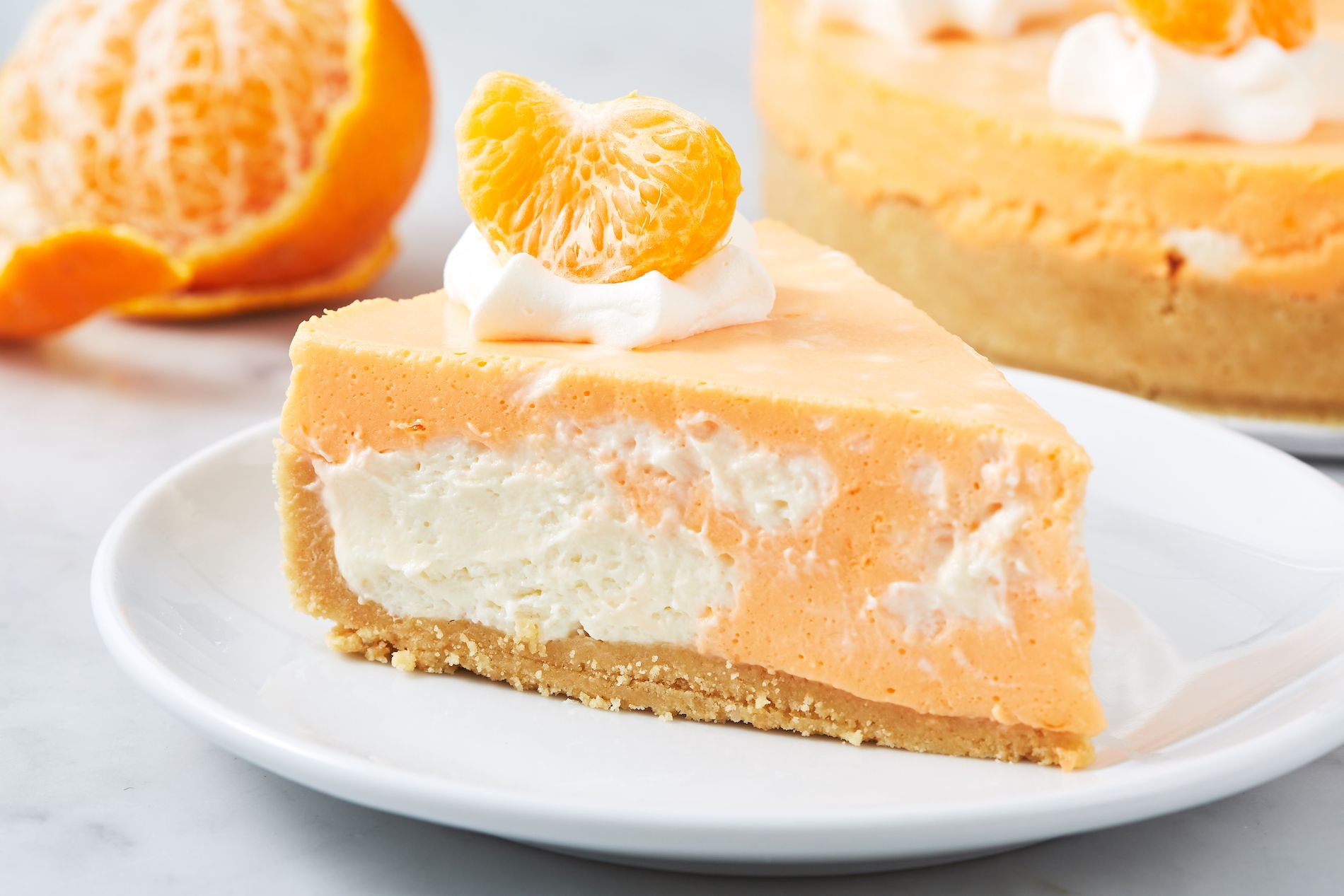 Tangerine cheesecake This nobake Creamsicle Cheesecake from thenimshi